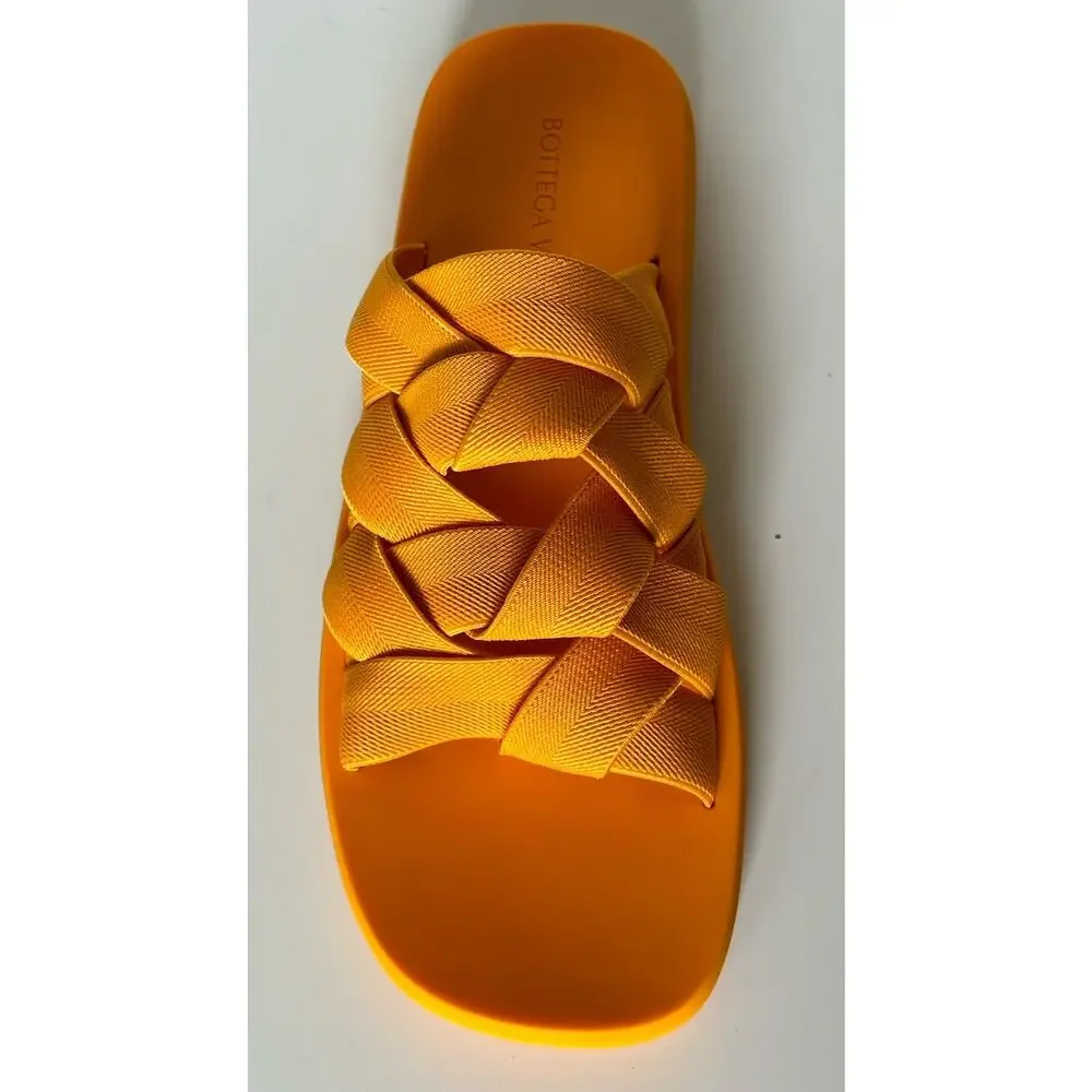 NIB $790 Bottega Veneta Intrecciato Starfish Tangerine Sandals 9 US (42) 651402